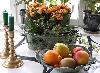 orange and yellow, fruits, orange, basket, still life, andlestick, plate, candle, yellow, flowers, candles HD wallpaper