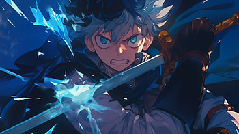 Epic Asta - Black Clover Anime Art, Anime, Black Clover, Asta (Black Clover), blue anime HD wallpaper