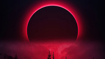 Red Moon, moon, red, artist, artwork, digital-art HD wallpaper