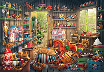 Toy makers, toy, painting, art, pictura, horse HD wallpaper
