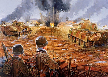 SOLDIERS, battle, ww2, pzkfv, kursk HD wallpaper