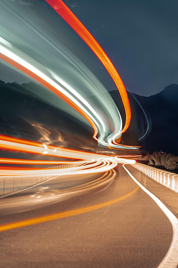 Lights, Miscellanea, Miscellaneous, Road, Lines, Blur, Smooth, Long Exposure HD phone wallpaper
