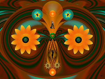Ye Ha, eye candy, abstract, 3d, fractal, collage HD wallpaper