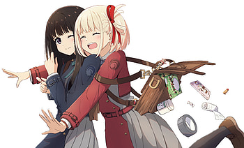 Chisato Nishikigi & Takina Inoue, Takina Inoue, Chisato Nishikigi, Anime, Lycoris Recoil HD wallpaper