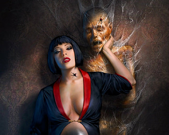My beloved, fantasy, goth, spider, creepy, woman HD wallpaper