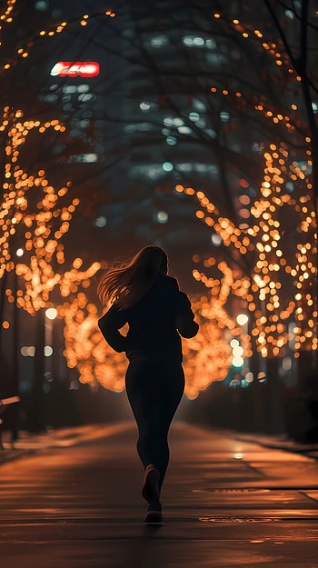 Night alley run, jogging, girl, night, city, alley HD phone wallpaper