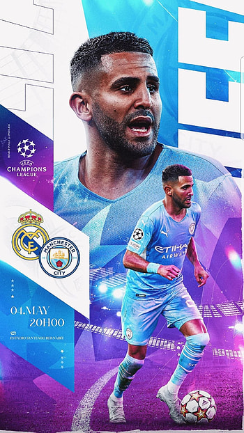 Riyad Mahrez, soccer, manchester HD phone wallpaper