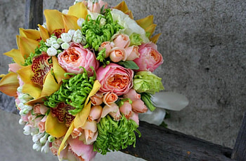 Bouquet, composition, color, roses, colors, rose, bouquets, flower, flowers HD wallpaper