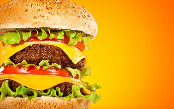 Double Patty Burger, Hamburgers HD wallpaper