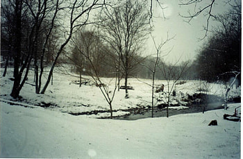 Snow On A Creek, winter, creek, wilderness, snow HD wallpaper
