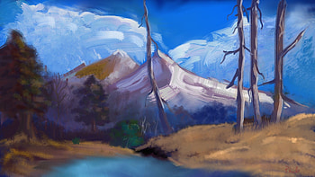 Painting with Bob Ross Finished HD wallpaper