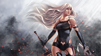 Nier A2, nier-automata, 2017-games, games, artwork, deviantart HD wallpaper