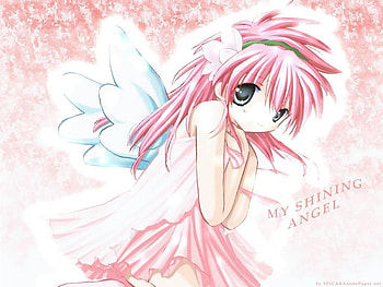 Galaxy angel my shinning angel, angels wings, feamale, anime, cute, ga HD wallpaper