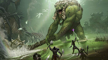 Fantasy, creature, d, battle HD wallpaper
