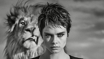 Cara Delevingne Tag Heuer 2018 hoot , cara-delevingne, celebrities, girls, hoot, monochrome, black-and-white HD wallpaper