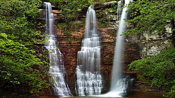 Triple falls in Arkansas, , Background HD wallpaper