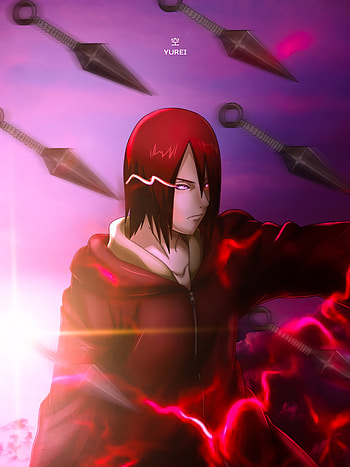 Nagato Uzumaki, magenta, narutoshippuden, pain, pink, ninja, akatsuki, purple, war, anime HD phone wallpaper
