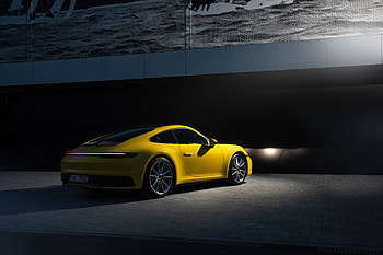 Yellow car, Porsche 911 Carrera HD wallpaper