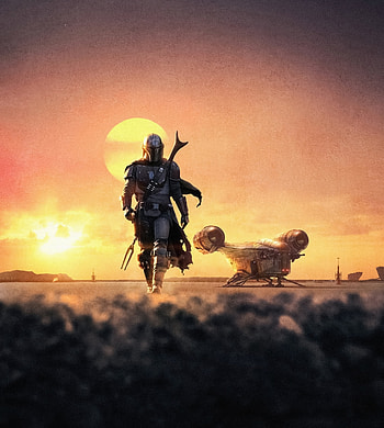 The Mandalorian, soldier, spacecraft, 2019 HD phone wallpaper