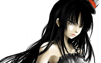 Akiyama Mio, protagonist, K-ON, manga, white backgrounds, Akiyama Mio K-ON, Mio Akiyama HD wallpaper
