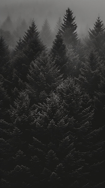 Mystical Dark Forest, dark, forest, tree, fog, nature, dark nature HD phone wallpaper