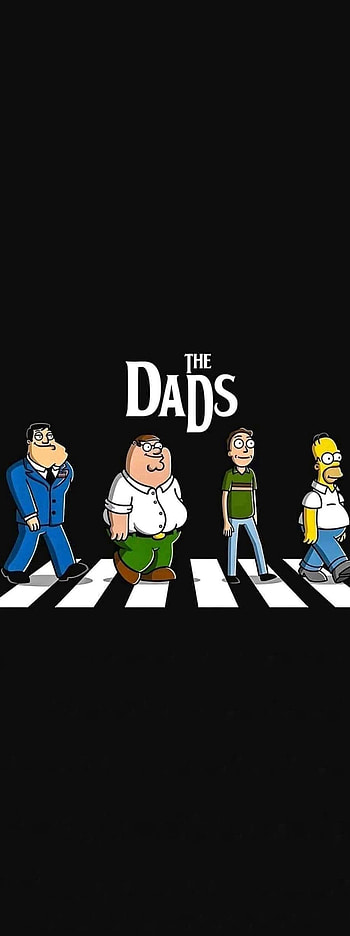 The dads, beatles stile, simpson, black, family guy, american dad, rick and morty HD phone wallpaper
