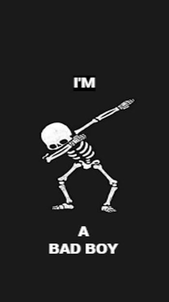 Bad boy, skeleton, black HD phone wallpaper