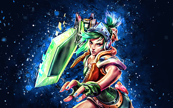 Arcade Riven, , blue neon lights, League of Legends, MOBA, artwork, Arcade Riven Skin, Arcade Riven Build, LoL, Arcade Riven League of Legends HD wallpaper