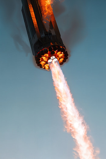 Explore the Skies: SpaceX Superheavy Booster HD phone wallpaper
