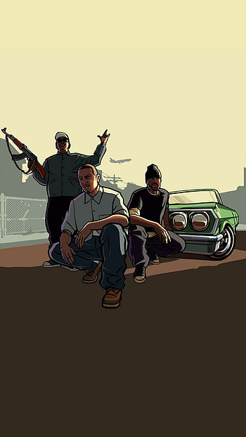 Gta San Andreas WP V8, ryder, cj, sweet HD phone wallpaper