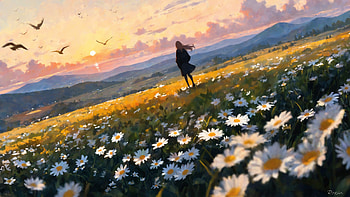 Dance With The Wind, anime-girl, anime, artist, artwork, digital-art, deviantart HD wallpaper