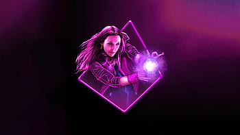 Wanda Vision Minimal , wanda-vision, scarlet-witch, tv-shows, minimalism, minimalist, artist, artwork, digital-art HD wallpaper