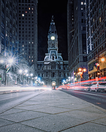 Philadelphia, Cities, Architecture, Usa, Night City, City Lights, United States HD phone wallpaper