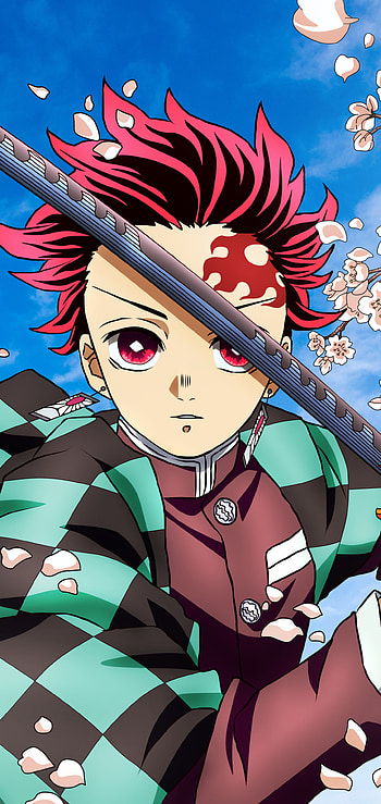 Tanjiro Kamado Anime – Demon Slayer’s Fierce Background, Tanjiro Kamado, Anime, Demon Slayer: Kimetsu no Yaiba HD phone wallpaper