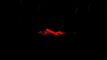 Red Mountain Starry Night Dark , mountains, artist, artwork, digital-art, dark, black HD wallpaper