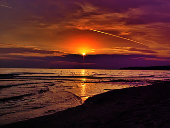 Sunset, beautiful, nature, beach HD wallpaper