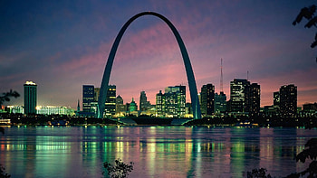 Cities, Usa, Building, Bridge, Evening, United States, Arch, St Louis, St. Louis, Gate Of The West HD wallpaper
