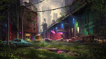 Ghost Town, Abandoned city, R graphy, Eerie atmosphere HD wallpaper