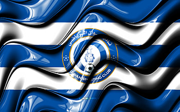 Aswan SC flag, , blue and white 3D waves, EPL, egyptian football club, football, Aswan SC logo, Egyptian Premier League, soccer, Aswan FC HD wallpaper