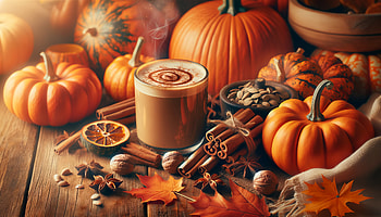 Autumn Spice Latte and Pumpkins, pumpkin spice, pumpkin spice latte, pumpkin, fall, Autumn HD wallpaper