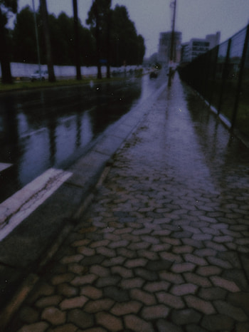Rainy Morning, rain, street HD phone wallpaper