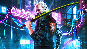 Witcher 3 Geralt Of Rivia X Cyberpunk , the-witcher-3, games, ps4-games, xbox-games, pc-games, cyberpunk-2077, artstation HD wallpaper