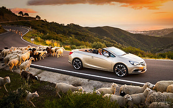 Auto, Sunset, Rams, Cars, Road, Opel Cascada HD wallpaper