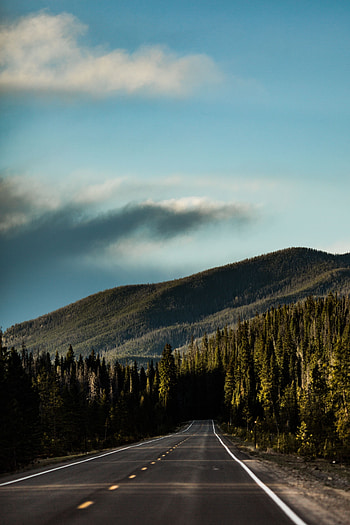 Nature, Sky, Mountain, Road, Markup, Forest, Direction HD phone wallpaper