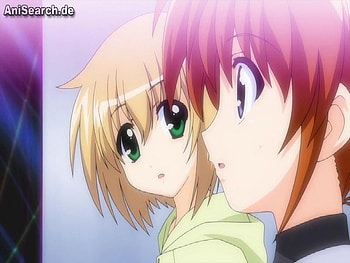 Yuuno Scrya & Nanoha Screenshot, other, jacket, uniform, yuuno, screenshot, mgln, magical girl lyrical nanoha, anime, scrya, nanoha, takamachi HD wallpaper