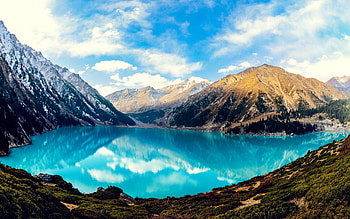 Big Almaty Lake, lake, nature HD wallpaper