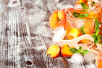 Food, Ice, Drink, Beverage, Mint, Peach, Homemade Lemonade HD wallpaper