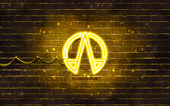 The Expanse yellow logo, , yellow brickwall, The Expanse logo, TV Series, The Expanse neon logo, The Expanse HD wallpaper