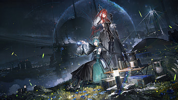 Arknights: Endfield — Ember & Xaihi in Neon Ruins ( ), Video Game, Arknights: Endfield, Futuristic Gaming HD wallpaper