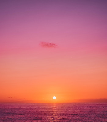 Nature, Sunset, Sun, Horizon, Gradient HD phone wallpaper
